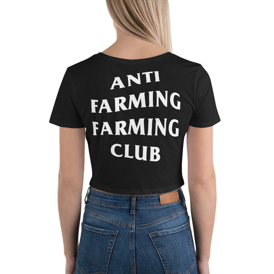 Anti-Farming Farming Club Crop Tee - Dark